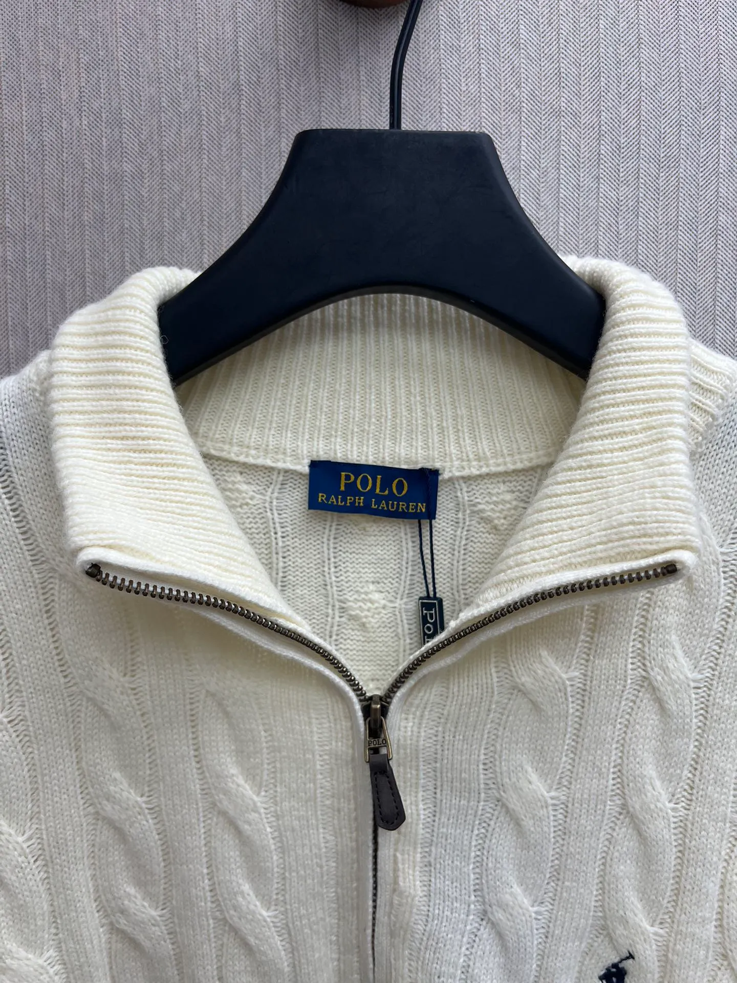 🅿️530 Polo 25ss new solid color pony embroidered long-sleeved sweater for men, white, size: S.M.L.XL.